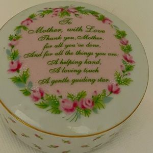 Mother’s Day “To Mother With Love” Trinket Box EUC